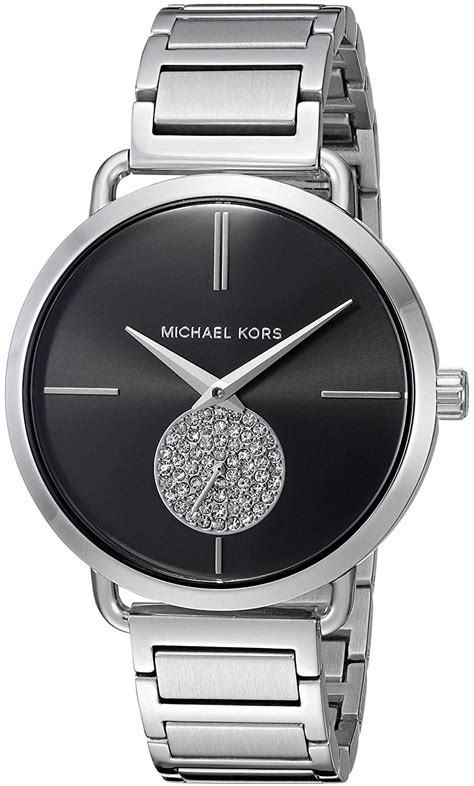 michael kors damenuhr portia mk3638|Michael Kors Portia Black Dial Stainless Steel Ladies .